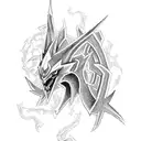 Create a tattoo based on yu gi oh with componenta from the card "Black Magician" and the Millenium puzzle tattoo design idea