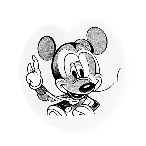Mickey Mouse tattoo design idea