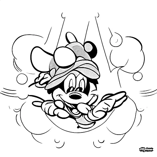 Mickey Mouse tattoo design idea