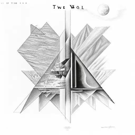 Two Pink Floyd albums, "The Wall" and "The Dark Side of the Moon", combined together tattoo design idea