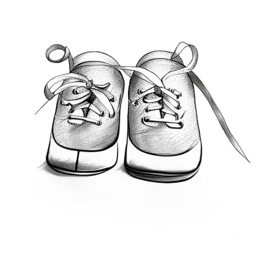 ballerina pointed shoes tattoo design idea