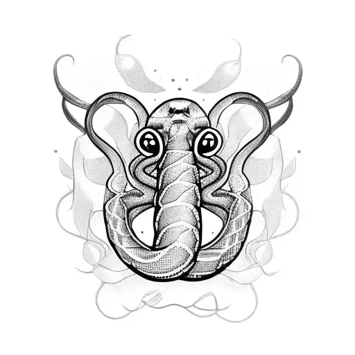 serpiente rodeando a una rosa  tattoo design idea