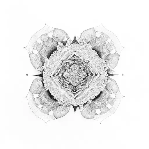 Mandala de marihuana tattoo design idea