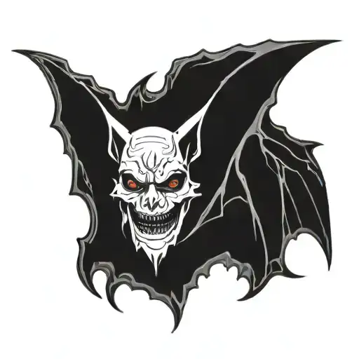 dark, gothic, vampire, bat tattoo design idea