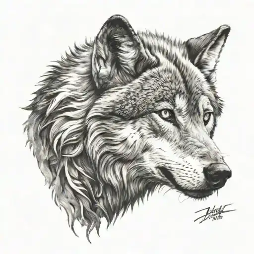 wolf  tattoo design idea