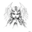 2.22.22 angel devil infant tattoo design idea