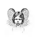 2.22.22 angel devil infant tattoo design idea