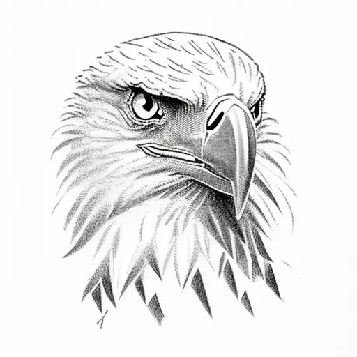 soaring bald eagle with sword in talons tattoo design idea