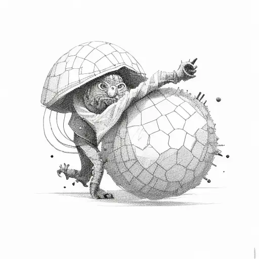 sisyphus trash polka tattoo design idea