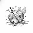 sisyphus trash polka tattoo design idea