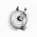 sisyphus trash polka tattoo design idea