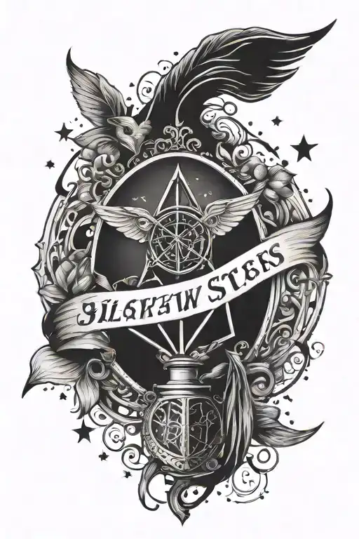 Harry Potter snitch stars and the words Always tattoo design idea