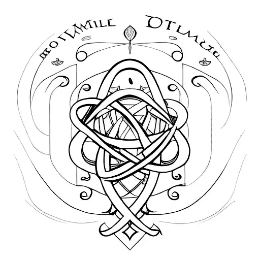 Romans 8:28 bible verse tattoo design idea