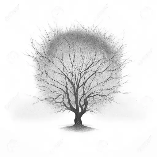 tree with a reflection tattoo design idea