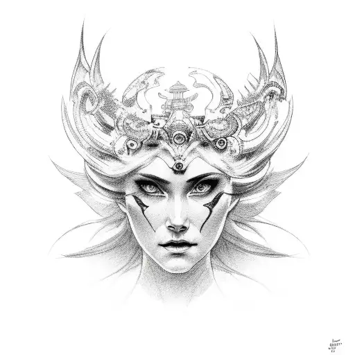Goddes hel tattoo design idea