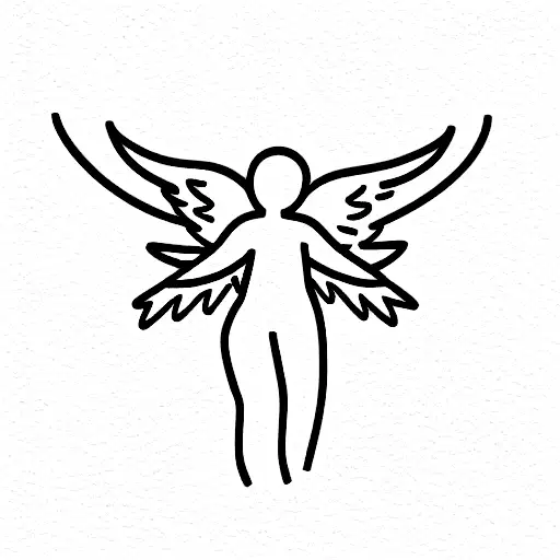 angel baby in heaven tattoo design idea