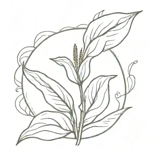peace lily mental health awareness tattoo design idea