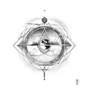 virgo libra sagittarius symbols intertwined vertical/latitude  tattoo design idea