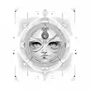 virgo libra sagittarius symbols intertwined vertical  tattoo design idea