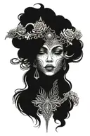 goddess hel tattoo design idea