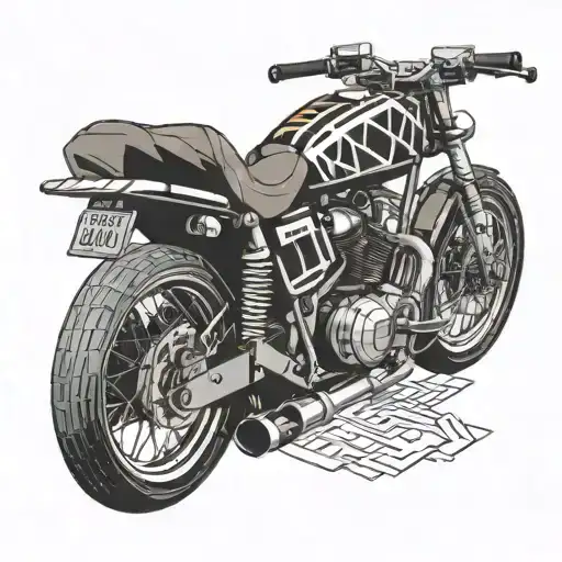 def leppard off road motorcycle riding tattoo design idea