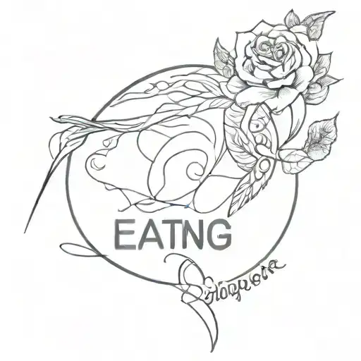 eating disorder won some victory tattoo design idea