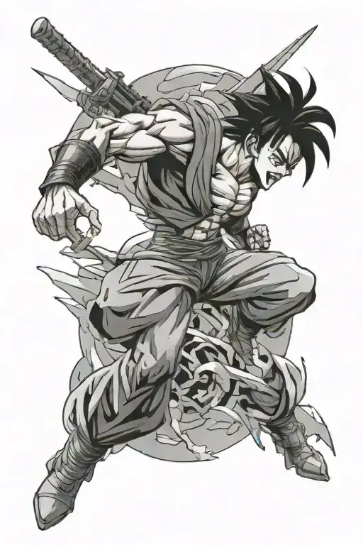 dragon ball, star wars, atack on titan eren yeager tattoo design idea