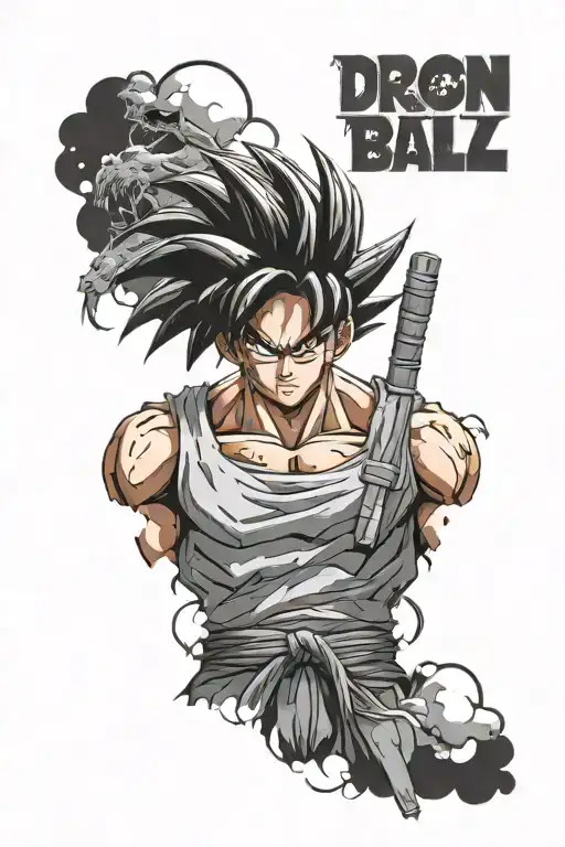 dragon ball z , star wars, titan eren yeager todos personagens na mesma tatoo tattoo design idea