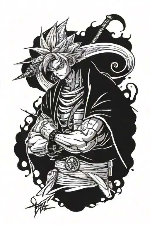Goku dragon ball z , darth vader star wars , titan eren yeager tattoo design idea