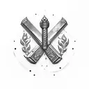 Hammer and sickle  tattoo design idea