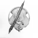 Hammer and sickle  tattoo design idea