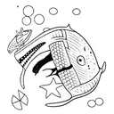 whaleshark SCUBA tattoo design idea