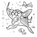 whale shark SCUBA tattoo design idea