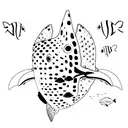 whale shark SCUBA tattoo design idea