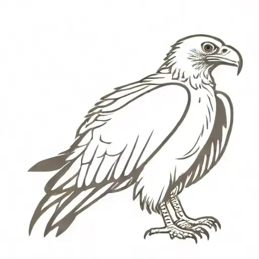 vulture with text tattoo design idea