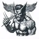 wolverine X men tattoo design idea