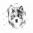 akita inu tattoo design idea