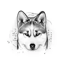 akita inu tattoo design idea