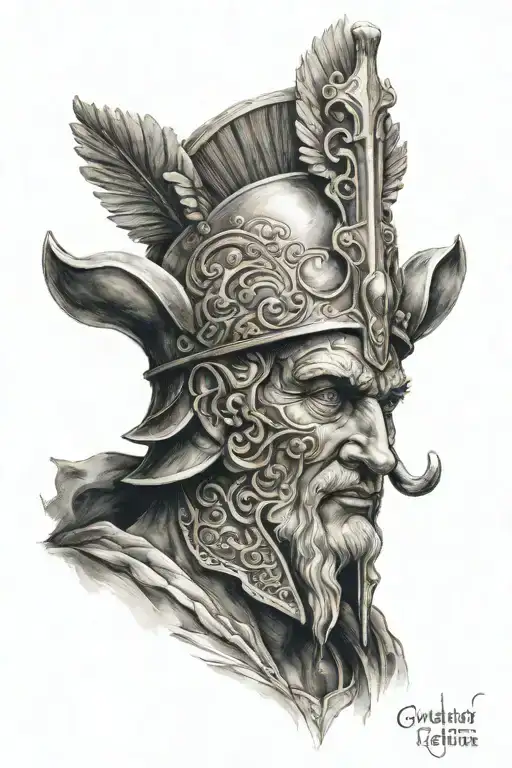 Cesar augustus roman emperor tattoo design idea