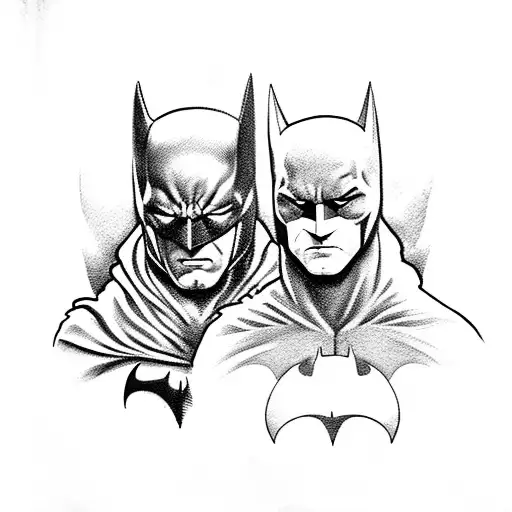 Batman y robin en el brazo tattoo design idea