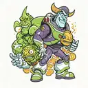 new jersey state, 919, buzz lightyear, monsters inc, vegeta, jeff hardy tattoo design idea