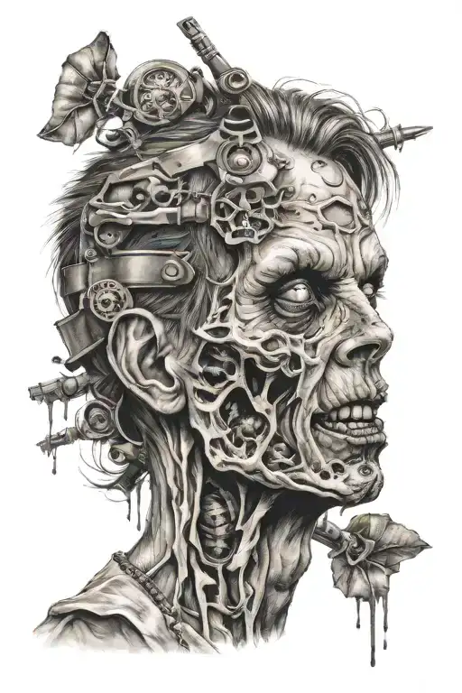zombie apocalypse tattoo design idea