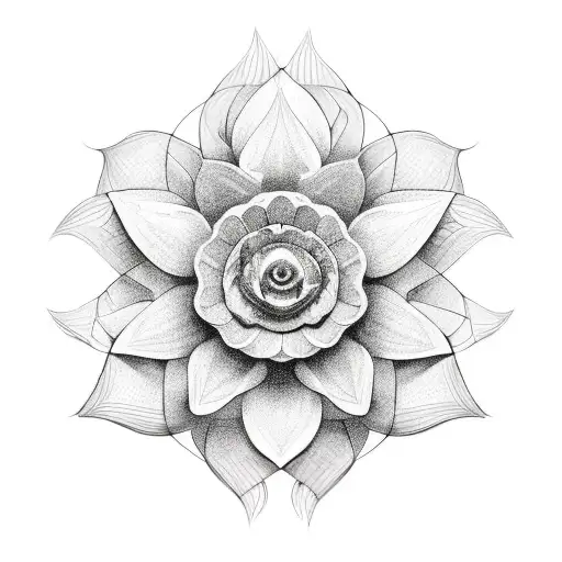 intricate flower blooming from a broken, stylized hourglass tattoo design idea