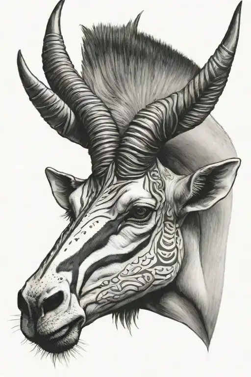 oryx head namibia  tattoo design idea