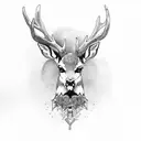 mule deer tattoo design idea