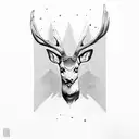 mule deer tattoo design idea