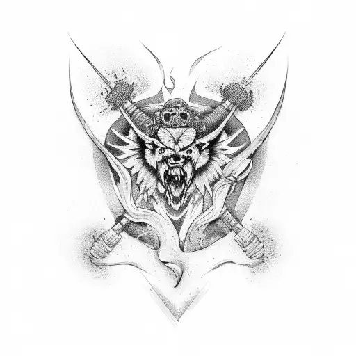 Dodge challenger tattoo design idea