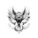 Dodge challenger car tattoo design idea