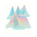 strand of DNA with trees, mountain, waterfalls, snow tattoo design idea