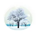 strand of DNA with trees, mountain, waterfalls, snow tattoo design idea